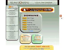 Tablet Screenshot of islamdomains.com